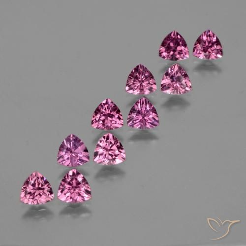 Pedras preciosas de rodolita granada roxo avermelhado natural de 5.40 ct, Trilhão, VS