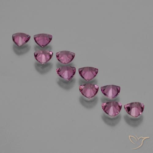 Pedras preciosas de rodolita granada roxo avermelhado natural de 5.40 ct, Trilhão, VS
