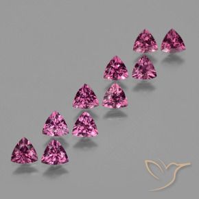 Pedras preciosas de rodolita granada Profundo Magenta-Rosa natural de 5.01 ct, Trilhão, VS