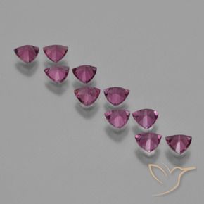 Pedras preciosas de rodolita granada Profundo Magenta-Rosa natural de 5.01 ct, Trilhão, VS