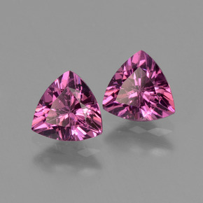 Pedras preciosas de granada rodolita rosa natural de  ct, trillion, VS