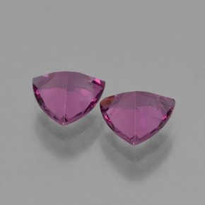 Pedras preciosas de granada rodolita rosa natural de  ct, trillion, VS