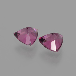 Pedras preciosas de granada rodolita rosa natural de  ct, trillion, VS