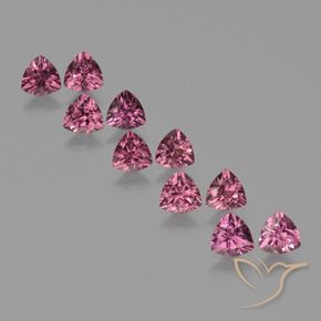 Pedras preciosas de rodolita granada Vermelho roxo natural de 5.14 ct, Trilhão, VS