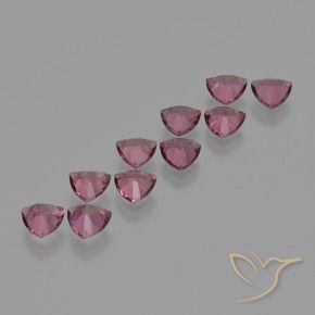 Pedras preciosas de rodolita granada Vermelho roxo natural de 5.14 ct, Trilhão, VS