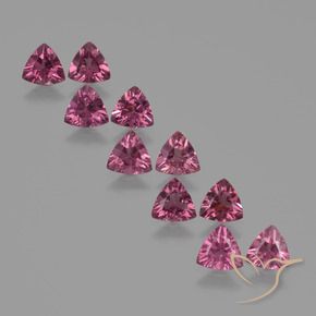 Pedras preciosas de rodolita granada Vermelho Rapberry natural de 4.22 ct, Trilhão, VS
