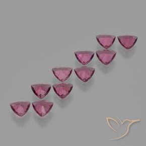 Pedras preciosas de rodolita granada Vermelho Rapberry natural de 4.22 ct, Trilhão, VS