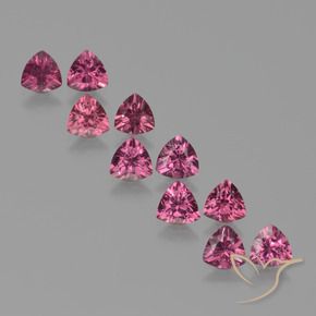 Pedras preciosas de rodolita granada roxo médio natural de 5.20 ct, Trilhão, VS