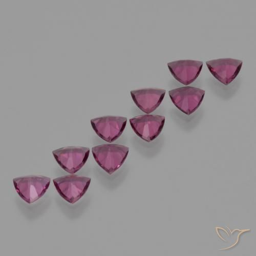 Pedras preciosas de rodolita granada Rosa Profundo Baga Roxo natural de 4.58 ct, Trilhão, VS
