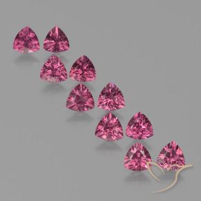 Pedras preciosas de rodolita granada Vermelho Rapberry natural de 5.15 ct, Trilhão, VS