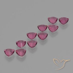 Pedras preciosas de rodolita granada Vermelho Rapberry natural de 5.15 ct, Trilhão, VS