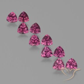Pedras preciosas de rodolita granada roxo médio natural de 5.60 ct, Trilhão, VS