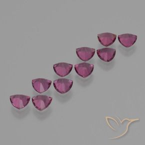 Pedras preciosas de rodolita granada roxo médio natural de 5.60 ct, Trilhão, VS