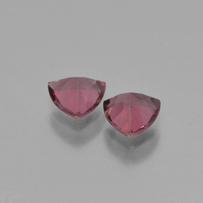 Pedras preciosas de granada rodolita rosa natural de  ct, trillion, VS