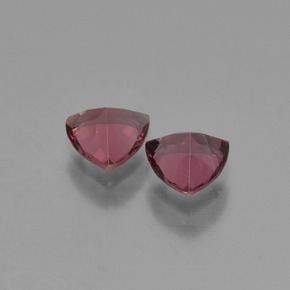 Pedras preciosas de granada rodolita rosa natural de  ct, trillion, VS