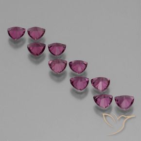 Pedras preciosas de rodolita granada Profundo Magenta-Rosa natural de 5.55 ct, Trilhão, VS