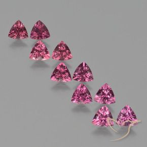 Pedras preciosas de rodolita granada Baga Rosa Roxa natural de 4.94 ct, Trilhão, VS