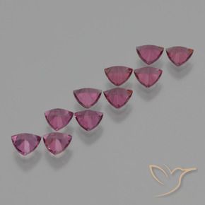 Pedras preciosas de rodolita granada Baga Rosa Roxa natural de 4.94 ct, Trilhão, VS