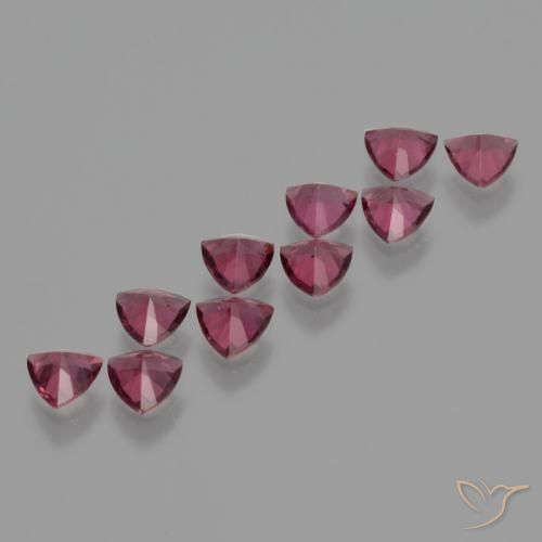 Pedras preciosas de rodolita granada roxo avermelhado natural de 4.67 ct, Trilhão, VS