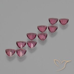 Pedras preciosas de rodolita granada Magenta-Rosa natural de 4.93 ct, Trilhão, VS