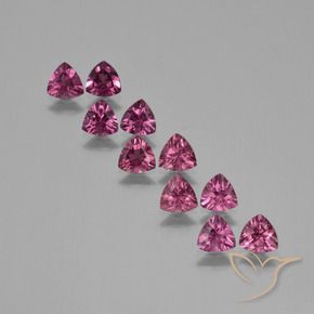 Pedras preciosas de rodolita granada Profundo Magenta-Rosa natural de 4.52 ct, Trilhão, VS