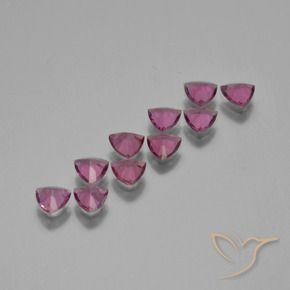 Pedras preciosas de rodolita granada Profundo Magenta-Rosa natural de 4.52 ct, Trilhão, VS