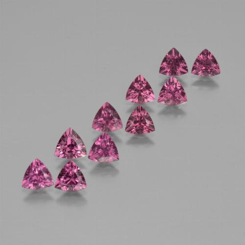 Pedras preciosas de Rodolita Granada Baga Rosa Roxa natural de 4.99 ct, Trilhão, VS