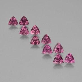 Pedras preciosas de Rodolita Granada Baga Rosa Roxa natural de 4.99 ct, Trilhão, VS