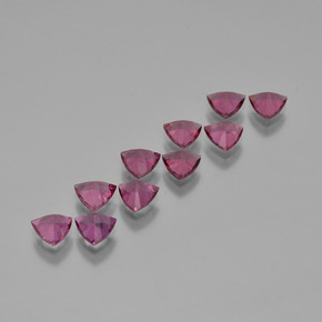 Pedras preciosas de Rodolita Granada Baga Rosa Roxa natural de 4.99 ct, Trilhão, VS