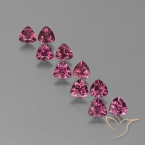 Pedras preciosas de rodolita granada Baga Rosa Roxa natural de 5.15 ct, Trilhão, VS