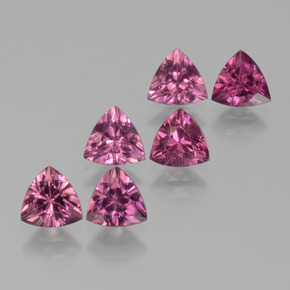 Pedras preciosas de Rodolita Granada rosa rosa natural de 3.22 ct, Trilhão, VS