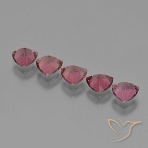 Pedras preciosas de rodolita granada Baga Rosa Roxa natural de 2.62 ct, Trilhão, VS