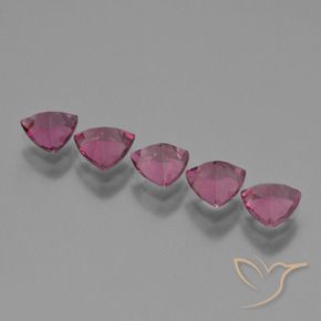 Pedras preciosas de rodolita granada Magenta-Rosa natural de 2.63 ct, Trilhão, VS