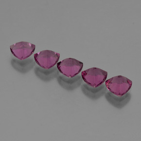 Pedras preciosas de granada rodolita rosa natural de 2,77 ct, trillion, VS