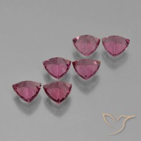 Pedras preciosas de rodolita granada roxo médio natural de 3.12 ct, Trilhão, VS