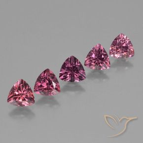 Pedras preciosas de rodolita granada Baga Rosa Roxa natural de 2.58 ct, Trilhão, VS