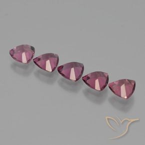 Pedras preciosas de rodolita granada Baga Rosa Roxa natural de 2.58 ct, Trilhão, VS