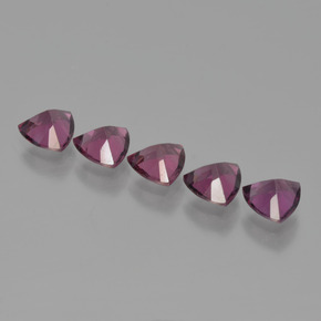 Pedras preciosas de granada rodolita rosa natural de  ct, trillion, VS