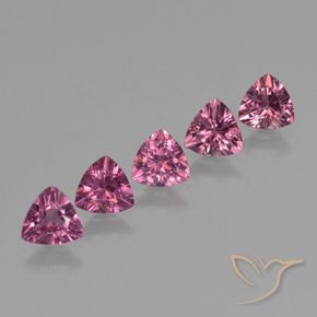 Pedras preciosas de rodolita granada roxo médio natural de 2.43 ct, Trilhão, VS