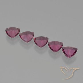 Pedras preciosas de rodolita granada roxo médio natural de 2.43 ct, Trilhão, VS