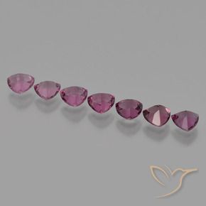 Pedras preciosas de rodolita granada roxo médio natural de 3.75 ct, Trilhão, VS