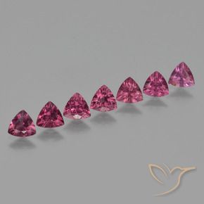 Pedras preciosas de rodolita granada Baga Rosa Roxa natural de 3.33 ct, Trilhão, VS