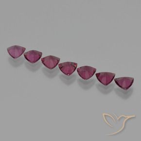 Pedras preciosas de rodolita granada Baga Rosa Roxa natural de 3.33 ct, Trilhão, VS