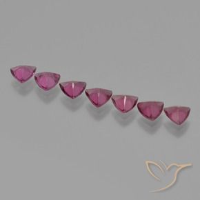 Pedras preciosas de rodolita granada Baga Rosa Roxa natural de 2.61 ct, Trilhão, VS