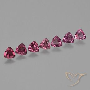 Pedras preciosas de rodolita granada roxo médio natural de 2.76 ct, Trilhão, VS
