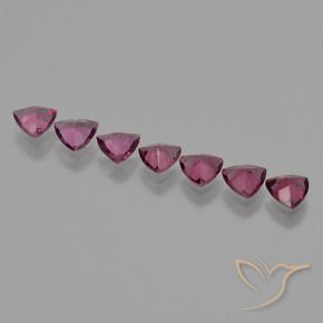 Pedras preciosas de rodolita granada roxo médio natural de 2.76 ct, Trilhão, VS