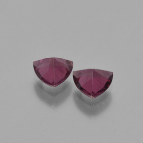 Pedras preciosas de granada rodolita rosa natural de  ct, trillion, VS