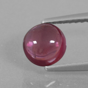 Granada rodolita rosa natural 1,28ct, corte redondo, transparente