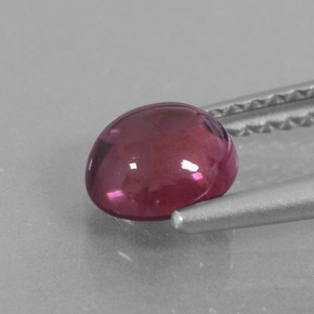 Granada rodolita rosa natural 1,28ct, corte redondo, transparente