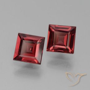 Pedras preciosas de rodolita granada Vermelho escuro natural de 1.43 ct, Quadrado, VS